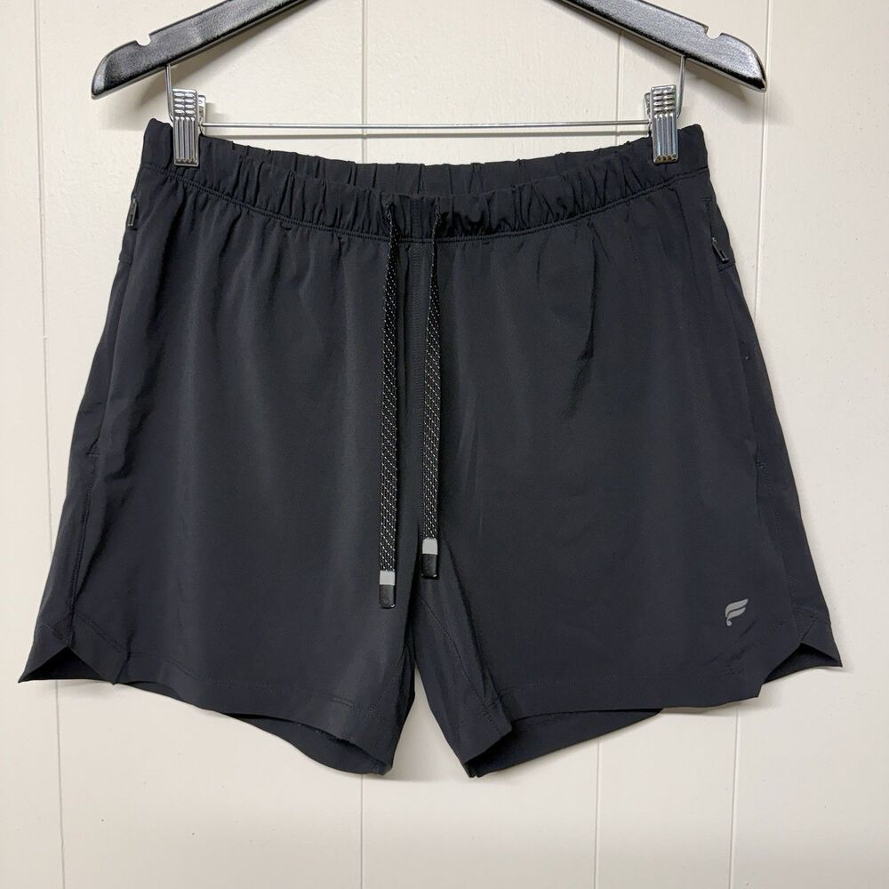 Fabletics The One Shorts 5" Black Athletic Athleisure Gym Workout Men's M EUC*